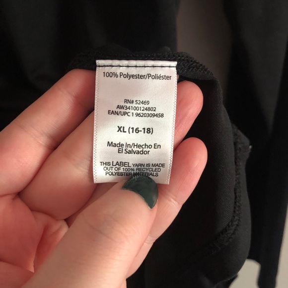 Athletic Works Black Long Sleeve Activewear Shirt - Picture 5 of 6